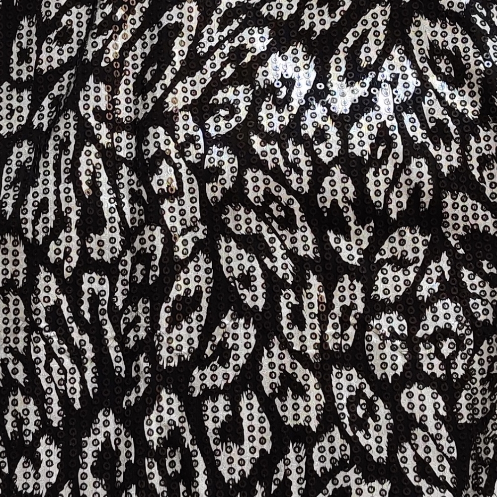 Black and grey sequin party dress